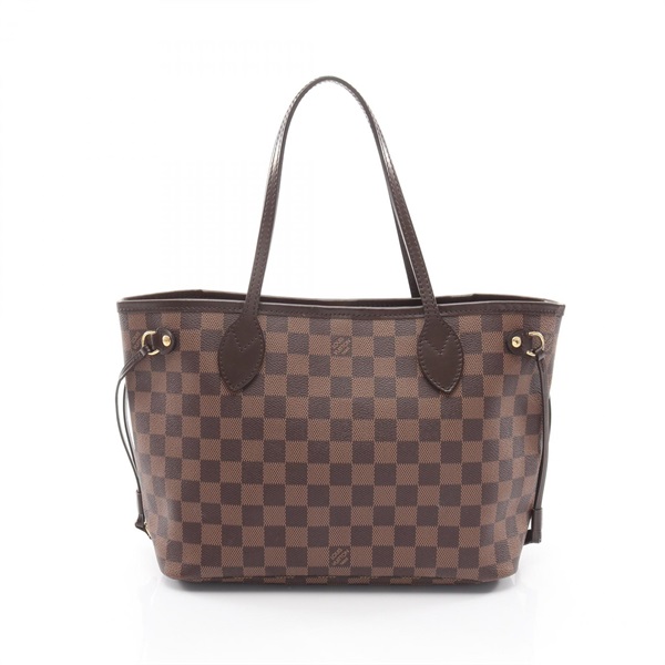 LOUIS VUITTON Neverfull PM Tote Handbag N51109 Damier Ebene canvas leather Used