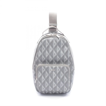 Dior Rider Mini Sling Bag crossbody CD Diamondcanvas leather Gray White Used