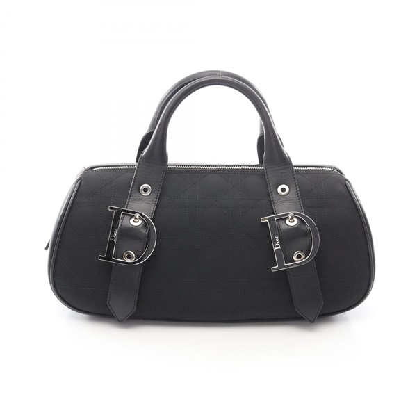 Dior Canage Tote Hand Bag canvas leather Black Used Women