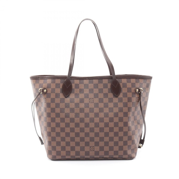 LOUIS VUITTON Neverfull MM Shoulder Tote Bag N51105 Damier canvas Ebene Used LV