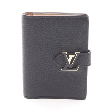 LOUIS VUITTON LV Vertical Compact Bi-fold Wallet M81561 Taurillon leather Used