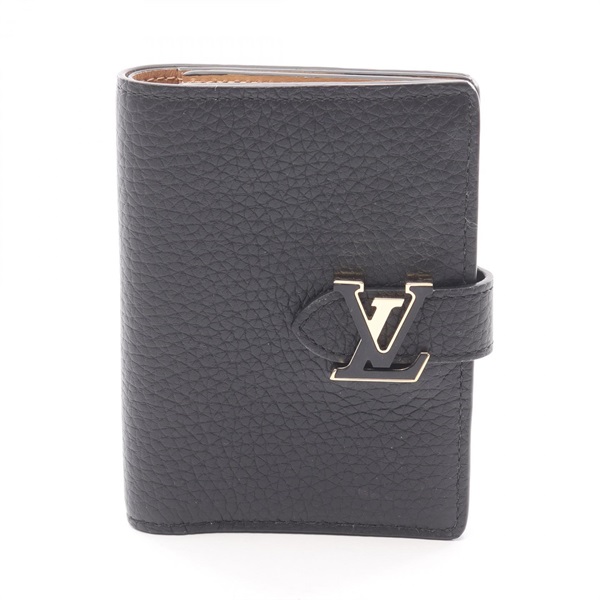 LOUIS VUITTON LV Vertical Compact Bi-fold Wallet M81561 Taurillon leather Used