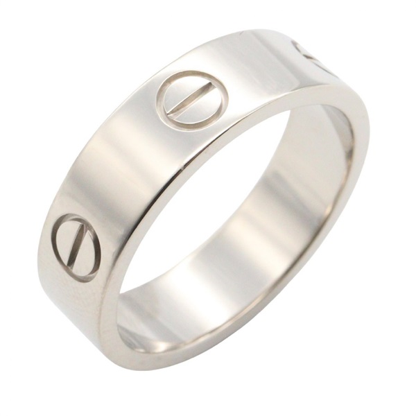 CARTIER Love Ring 18KWG White Gold Used unisex US size 7.75 #58