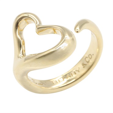 TIFFANY＆CO Open heart Ring 18KYG Yellow Gold Used women US size 5.5
