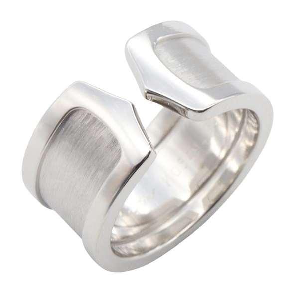 CARTIER C2 Ring 18KWG White Gold Used women US size 5 #50