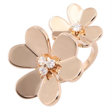 Van Cleef & Arpels Frivole Entre Les Doigts Diamond Ring 18KRG Used #52 US Size6