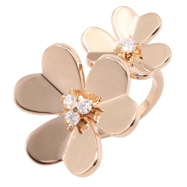Van Cleef & Arpels Frivole Entre Les Doigts Diamond Ring 18KRG Used #52 US Size6