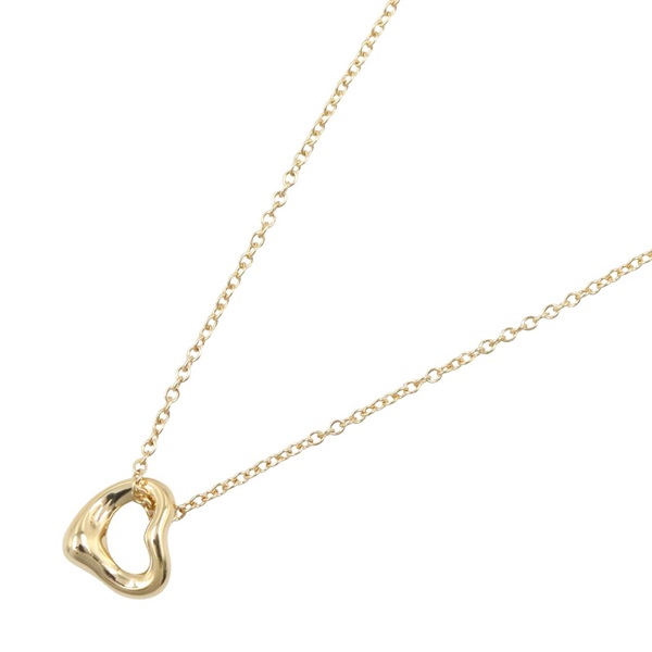 TIFFANY＆CO Open Heart Mini Necklace Pendant 18KYG Yellow Gold Used women