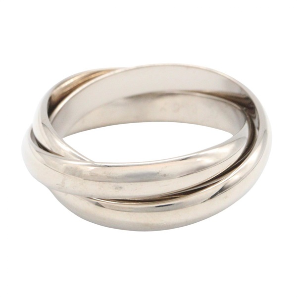 CARTIER Trinity ring Ring 18KWG White Gold Used women US size 7.5 #56