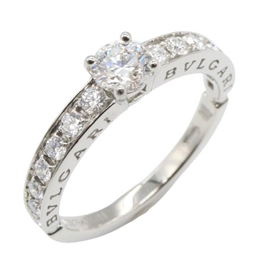 BVLGARI Diamond Ring Pt950 Platinum Used women US size 5.75