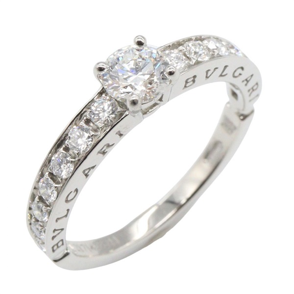 BVLGARI Diamond Ring Pt950 Platinum Used women US size 5.75