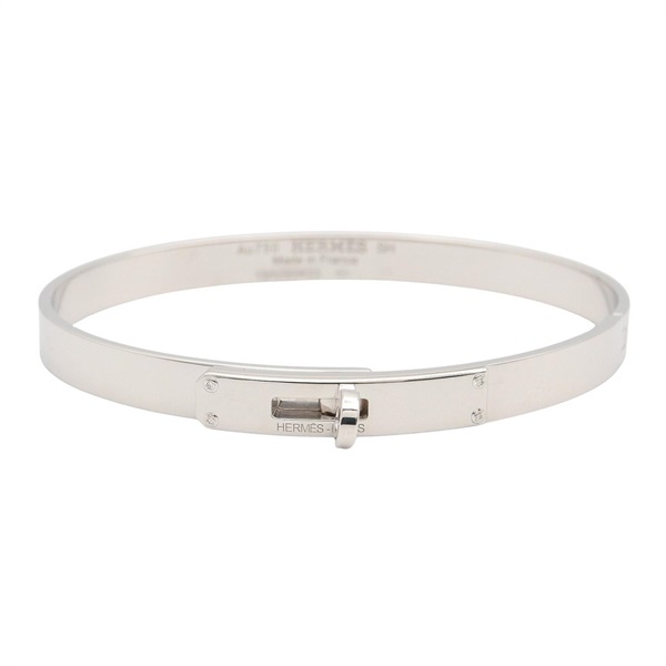 HERMES Kelly PM 4P Diamond Bracelet 18KWG White Gold Used Women