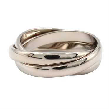 CARTIER Trinity Ring 18KWG White Gold Used unisex US size 5.5 #51