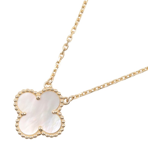 Van Cleef & Arpels Vintage Alhambra Necklace 18KYG Yellow Gold Mother of pearl