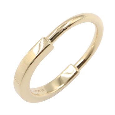 TIFFANY＆CO Lock Ring 18KYG Yellow Gold Used women US size 8.25