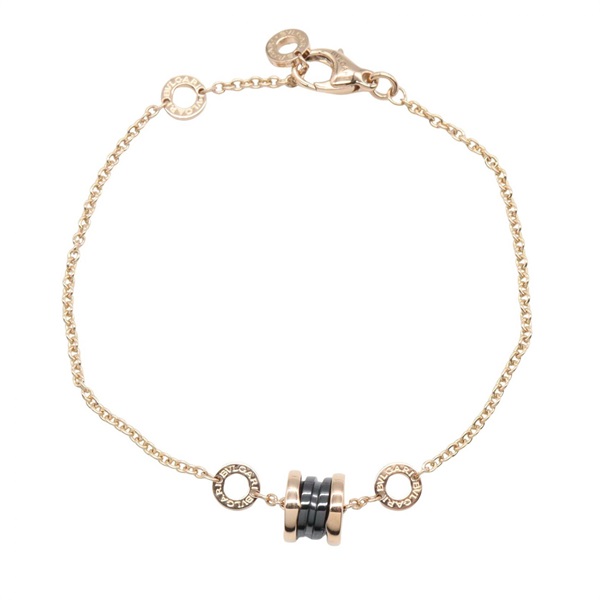 BVLGARI B-zero1 Element Bracelet Ceramic 18KPG Pink Rose Gold Used Women