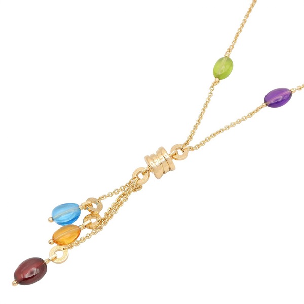 BVLGARI B-zero1 Element Multistone Necklace 18KYG Yellow Gold Used women