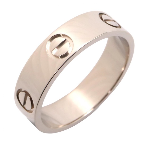 CARTIER Love Ring 18KWG White Gold #56 Used Unisex US Size 7.5
