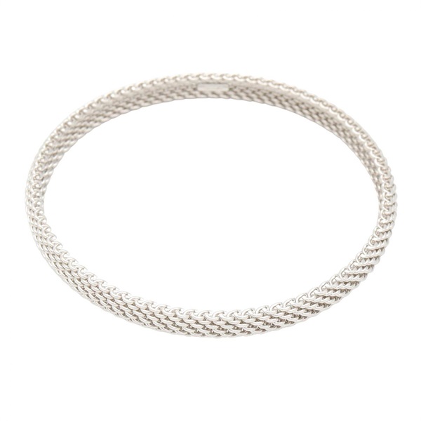 TIFFANY＆CO Somerset Bangle Bracelet 18KWG White Gold Used Unisex