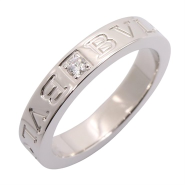 BVLGARI B-zero1 Ring 1PD Diamond Ring 18KWG White Gold Used Women US Size 5.5