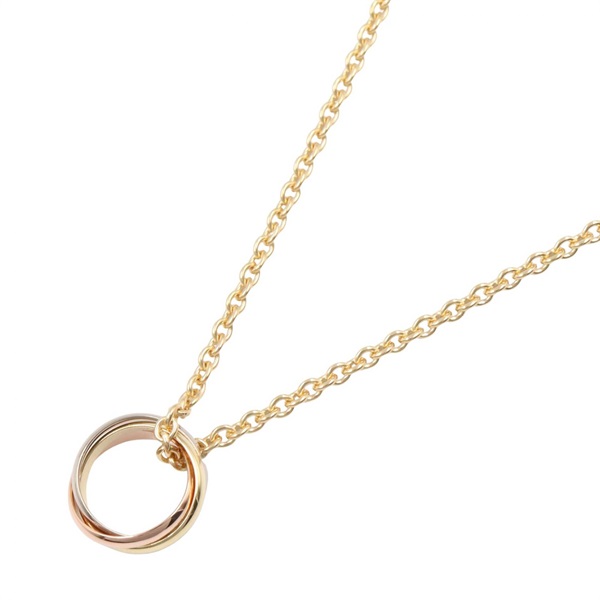 CARTIER Trinity Necklace Mini Necklace 18KYG 18KPG 18KWG Three gold Used women