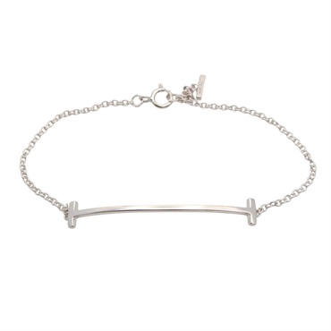 TIFFANY＆CO T Smile Small Bracelet 18KWG White Gold Used Unisex