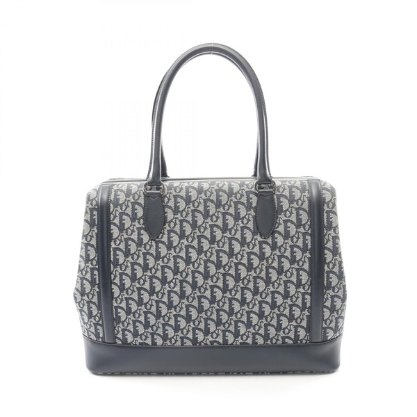 Christian Dior Trotter Doctor's Bag shoulder Handbag canvas leather Navy Used