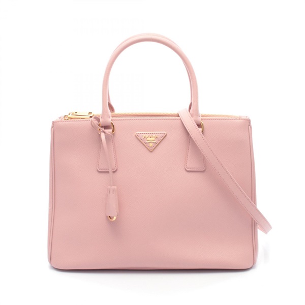PRADA SAFFIANO LUX Galleria Large Tote Crossbody Bag 1BA274 leather Pink Used