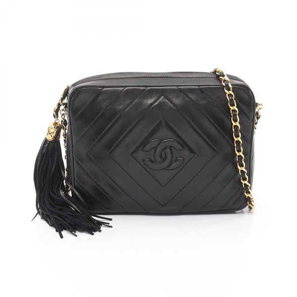 CHANEL COCO Mark Diamond Stitch Tassel chain crossbody Shoulder Bag Lambskin