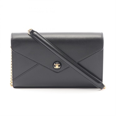 CELINE Envelope Crossbody Shoulder Bag 10P663DPV38NO leather Black NEW Women