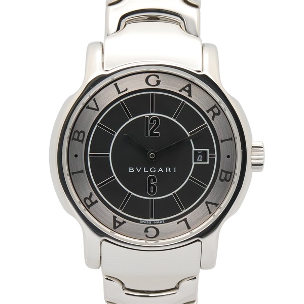 BVLGARI Solo tempo Wrist Watch ST29S Quartz Stainless Steel Used Women