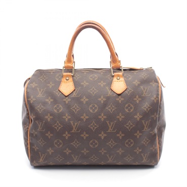 LOUIS VUITTON Speedy 30 Handbag M41526 Monogram canvas leather Brown Used Women