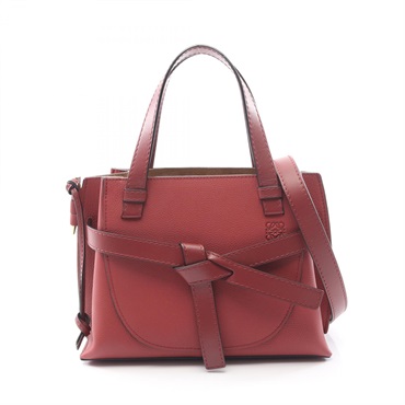 LOEWE Gate Top Handle shoulder crossbody Handbag 321.56.Z99 leather Bordeaux