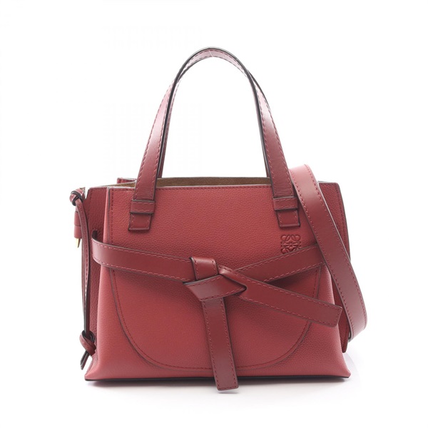 LOEWE Gate Top Handle shoulder crossbody Handbag 321.56.Z99 leather Bordeaux