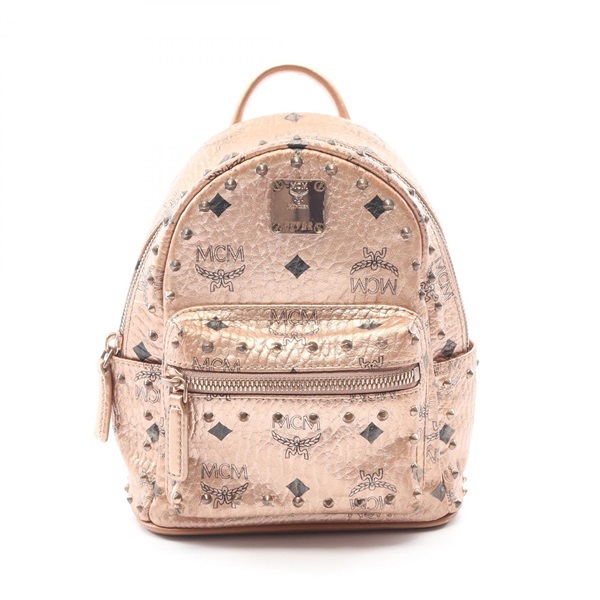 MCM Bebebo Mini Backpack Rucksack bag leather pink Gold Used Women