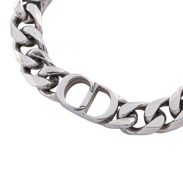 Christian Dior CD Icon Chain Necklace 46-50cm Stainless Steel Used