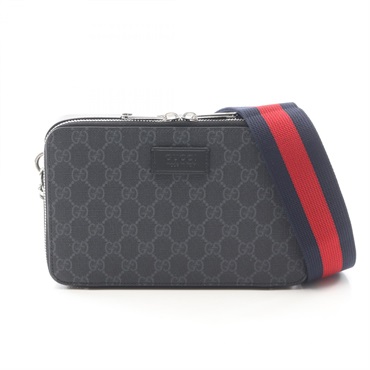GUCCI GG Supreme Mini Shoulder Bag 774161K5RLN1095 canvas leather Black Used