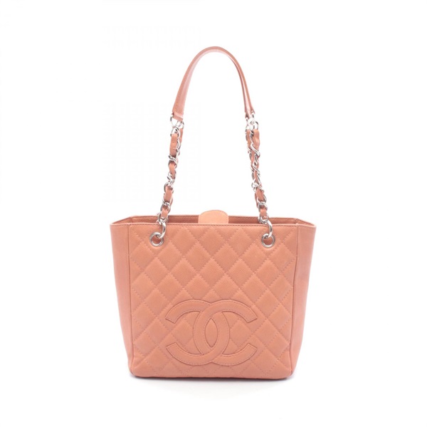 CHANEL Matelasse PST Tote chain shoulder Bag calfskin leather Pink Used SHW