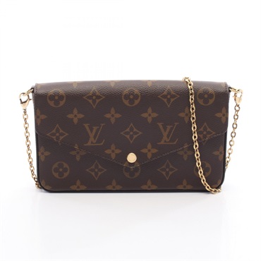 LOUIS VUITTON Pochette Felicie Chain Crossbody Shoulder Bag M61276 Monogram Used