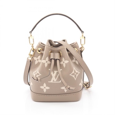LOUIS VUITTON Nano Noe Bicolor crossbody Handbag M46291 Monogram empreinte LV