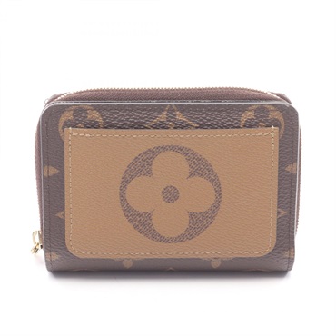 LOUIS VUITTON Portefeuille Lou Bi-fold wallet M81461 Monogram Reverse used Brown