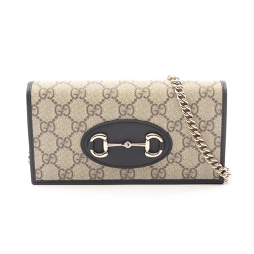 GUCCI Horsebit 1955 GG Supreme chain crossbody Shoulder Bag 621892FAD6L9741