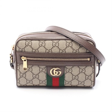 GUCCI Ophidia GG Supreme Mini Shoulder Bag canvas leather Beige Brown Multi NEW