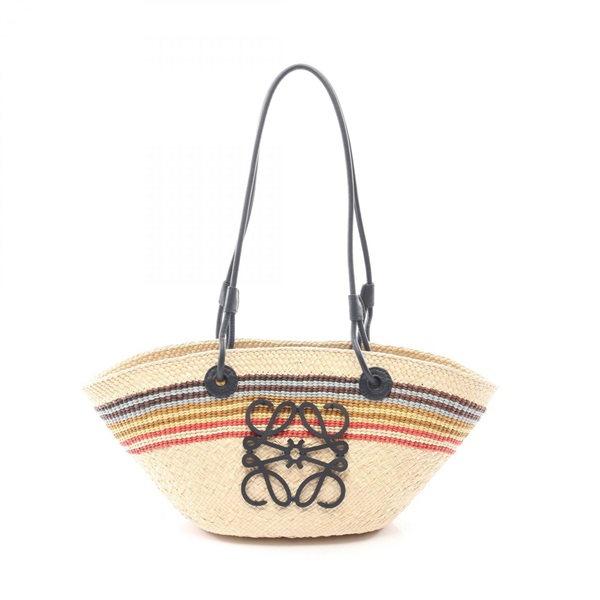 LOEWE anagram basket small Shoulder bag A223P65X452668 leather Raffia Beige NEW