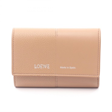 LOEWE Vertical small Tri-fold wallet C612S33X019579 leather Brown NEW Women
