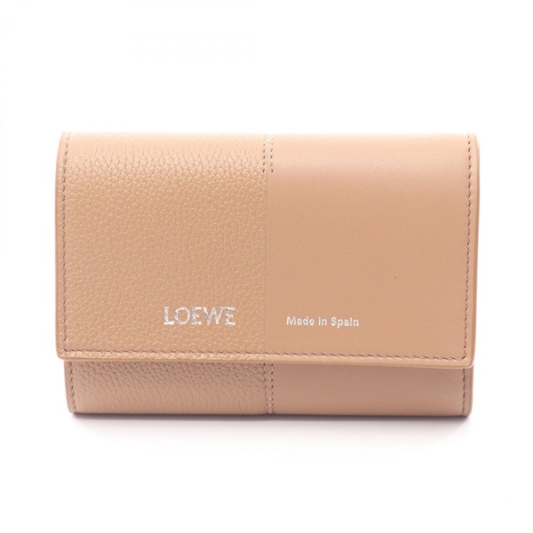 LOEWE Vertical small Tri-fold wallet C612S33X019579 leather Brown NEW Women