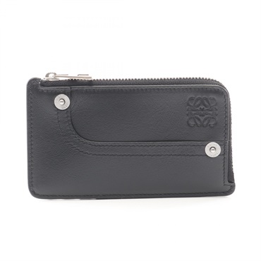LOEWE Panta Coin Card Holder/ purse C643Z40XAK1100 leather Black NEW Women
