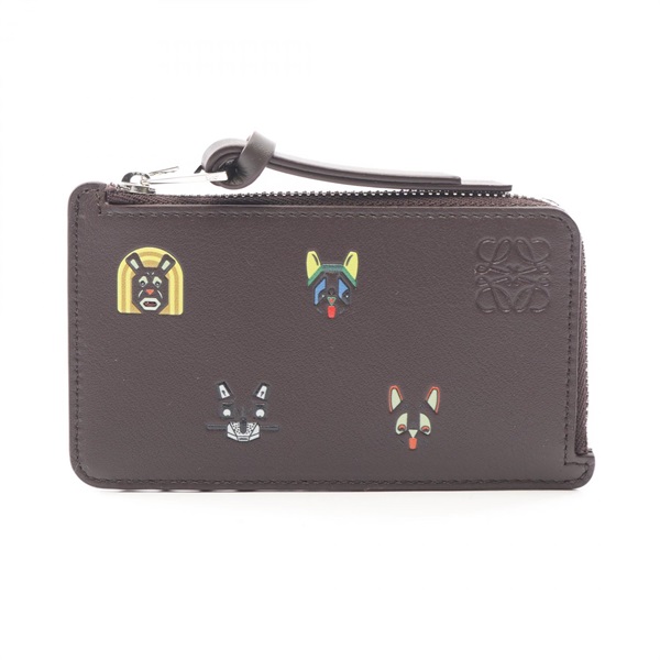 LOEWE Louis Wain Cats Coin Card Holder Purse C643Z40XAL3100 leather Brown NEW