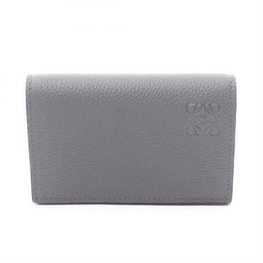 LOEWE Anagram Business card holder/ Case C660M97X051110 leather Gray NEW mens