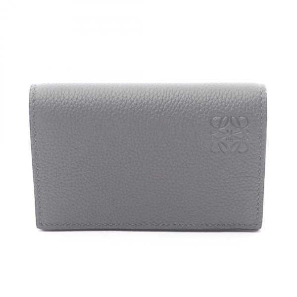 LOEWE Anagram Business card holder/ Case C660M97X051110 leather Gray NEW mens